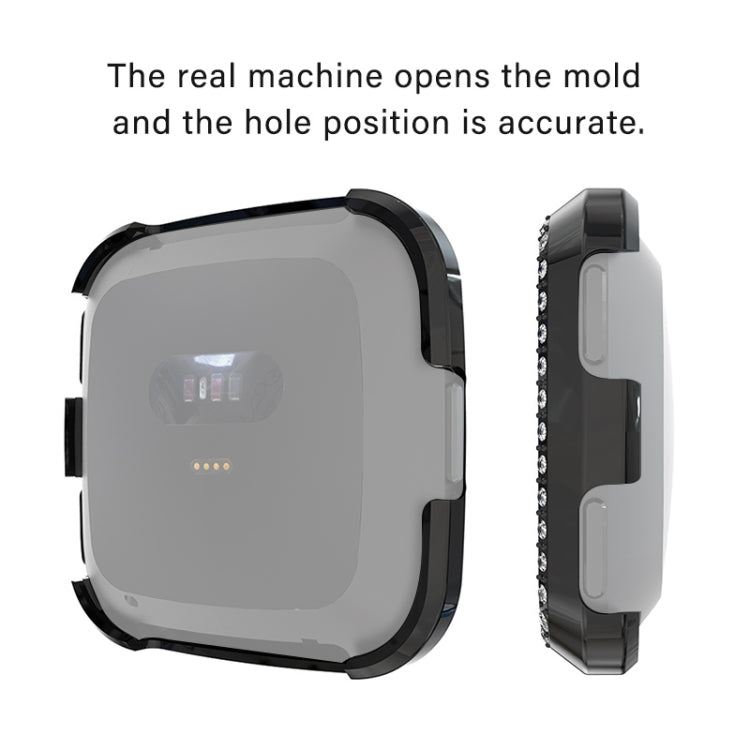 For Fitbit Versa / Versa Lite Universal Smart Watch PC Diamond Protective Case