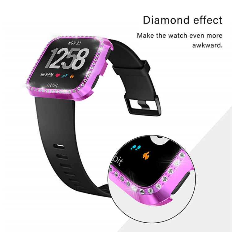For Fitbit Versa / Versa Lite Universal Smart Watch PC Diamond Protective Case