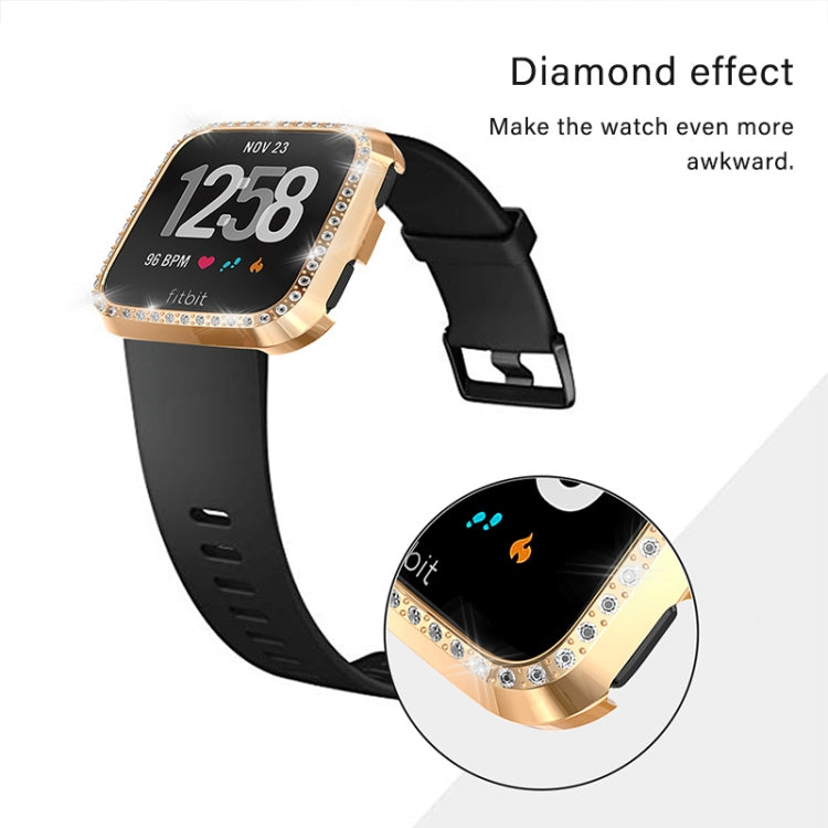For Fitbit Versa / Versa Lite Universal Smart Watch PC Diamond Protective Case