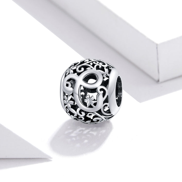 S925 Sterling Silver Mori Series Hollow Letters Beads DIY Bracelet Necklace Accessories