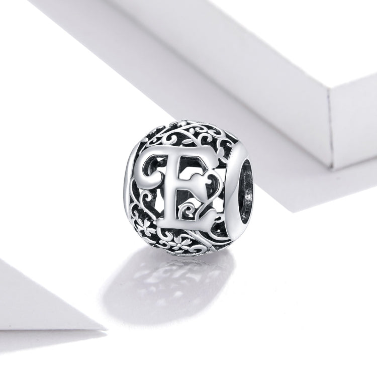 S925 Sterling Silver Mori Series Hollow Letters Beads DIY Bracelet Necklace Accessories