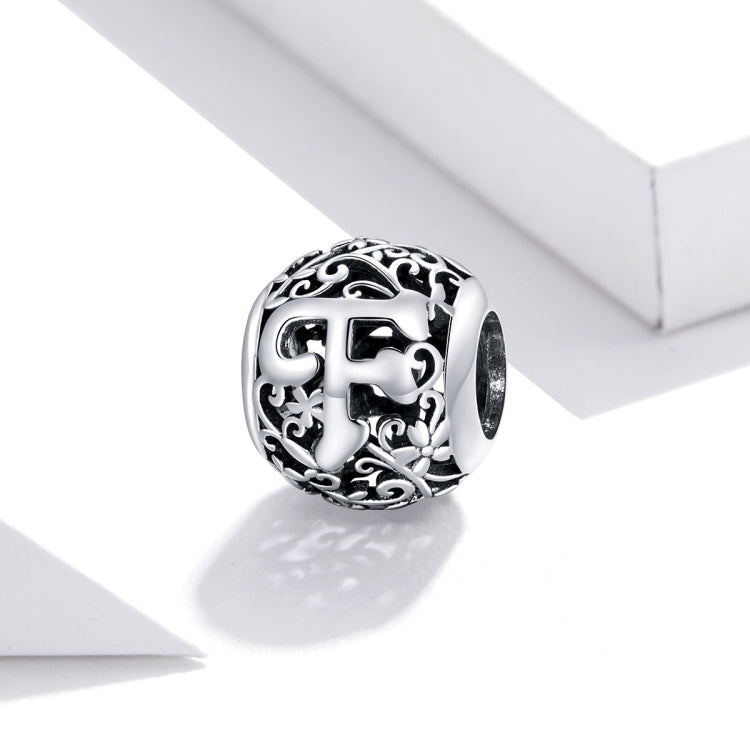 S925 Sterling Silver Mori Series Hollow Letters Beads DIY Bracelet Necklace Accessories
