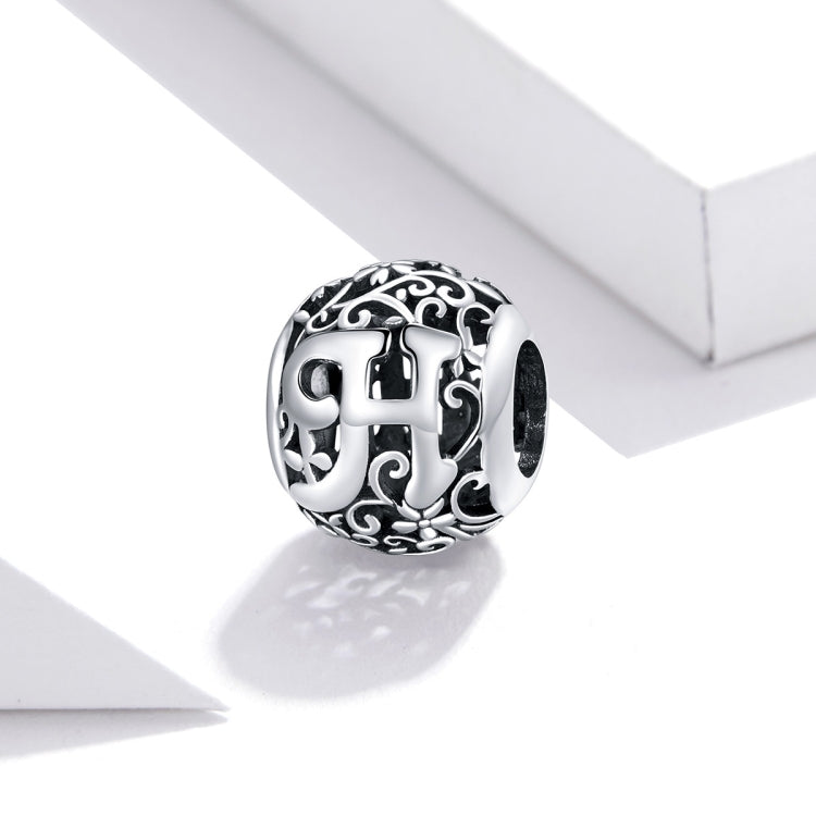 S925 Sterling Silver Mori Series Hollow Letters Beads DIY Bracelet Necklace Accessories