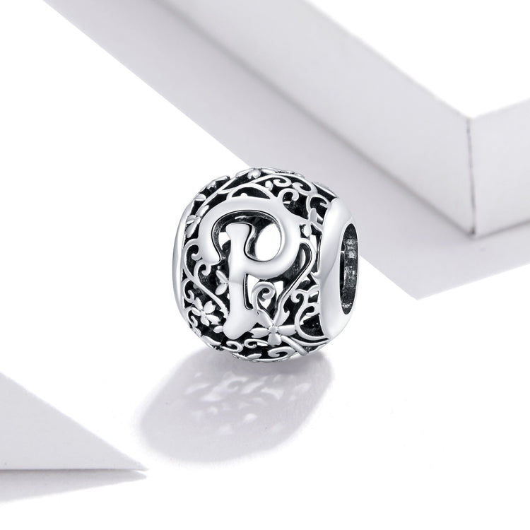 S925 Sterling Silver Mori Series Hollow Letters Beads DIY Bracelet Necklace Accessories