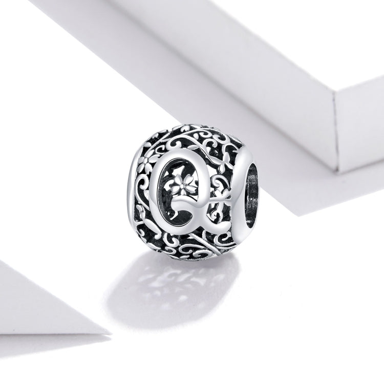 S925 Sterling Silver Mori Series Hollow Letters Beads DIY Bracelet Necklace Accessories
