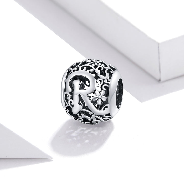 S925 Sterling Silver Mori Series Hollow Letters Beads DIY Bracelet Necklace Accessories