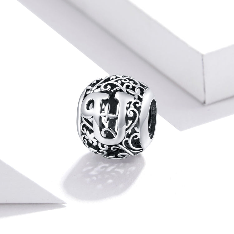 S925 Sterling Silver Mori Series Hollow Letters Beads DIY Bracelet Necklace Accessories