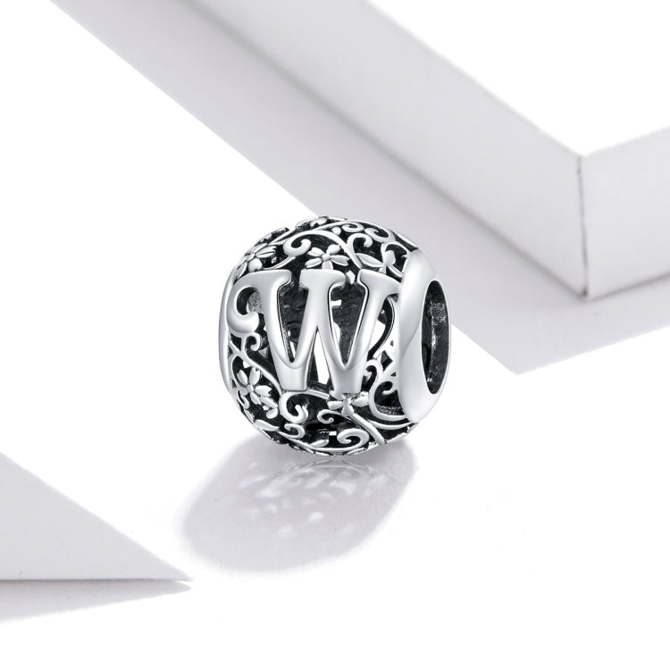 S925 Sterling Silver Mori Series Hollow Letters Beads DIY Bracelet Necklace Accessories