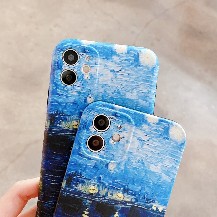 For iPhone 11 Pro IMD Workmanship TPU Oil Painting Protective Case