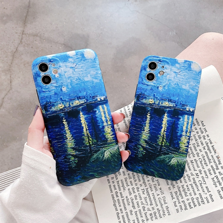 For iPhone 11 Pro Max IMD Workmanship TPU Oil Painting Protective Case