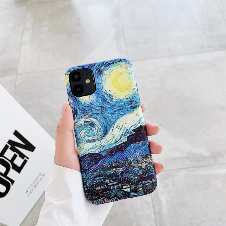 For iPhone 12 mini IMD Workmanship TPU Oil Painting Protective Case