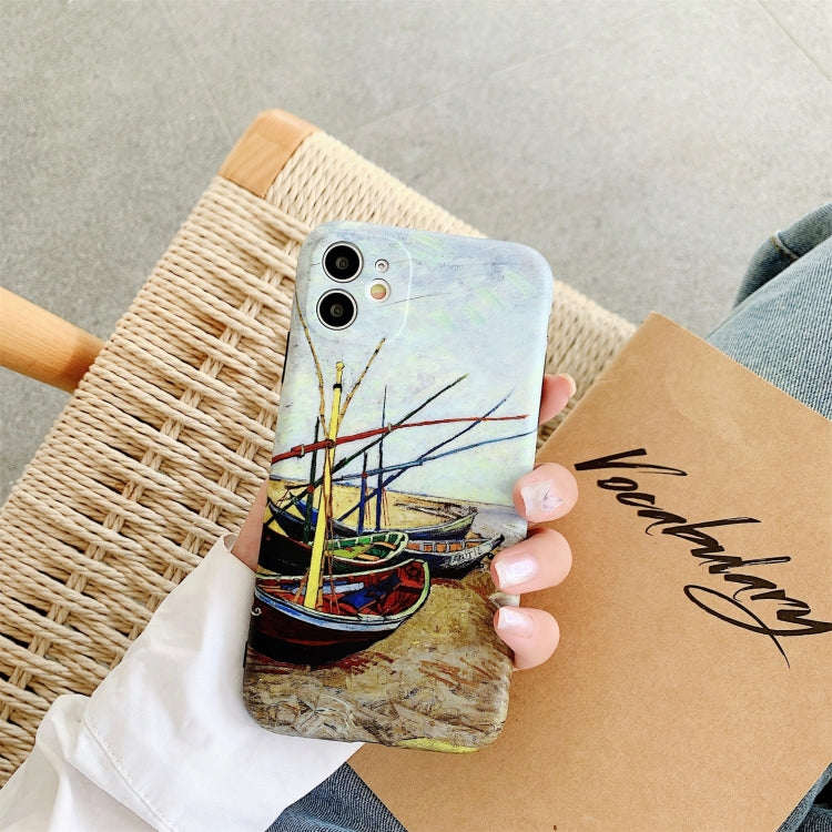 For iPhone 12 mini IMD Workmanship TPU Oil Painting Protective Case