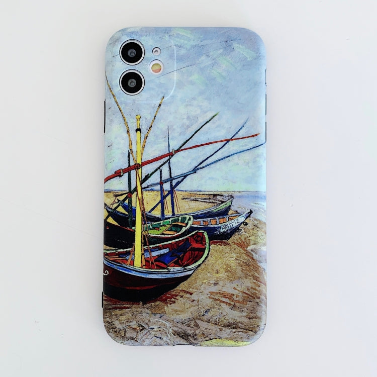 For iPhone 12 mini IMD Workmanship TPU Oil Painting Protective Case