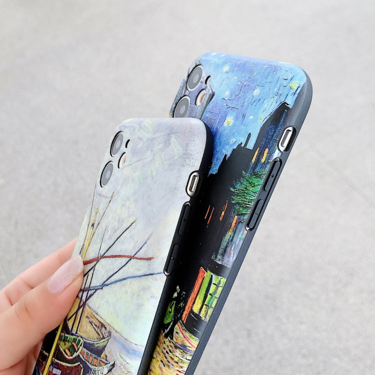 For iPhone 12 mini IMD Workmanship TPU Oil Painting Protective Case