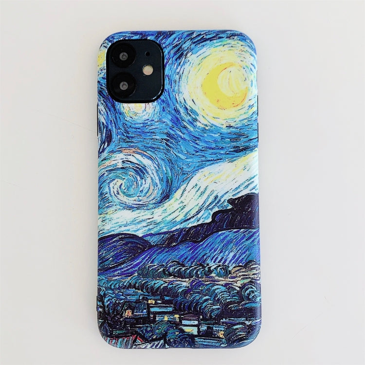 For iPhone 12 Pro Max IMD Workmanship TPU Oil Painting Protective Case