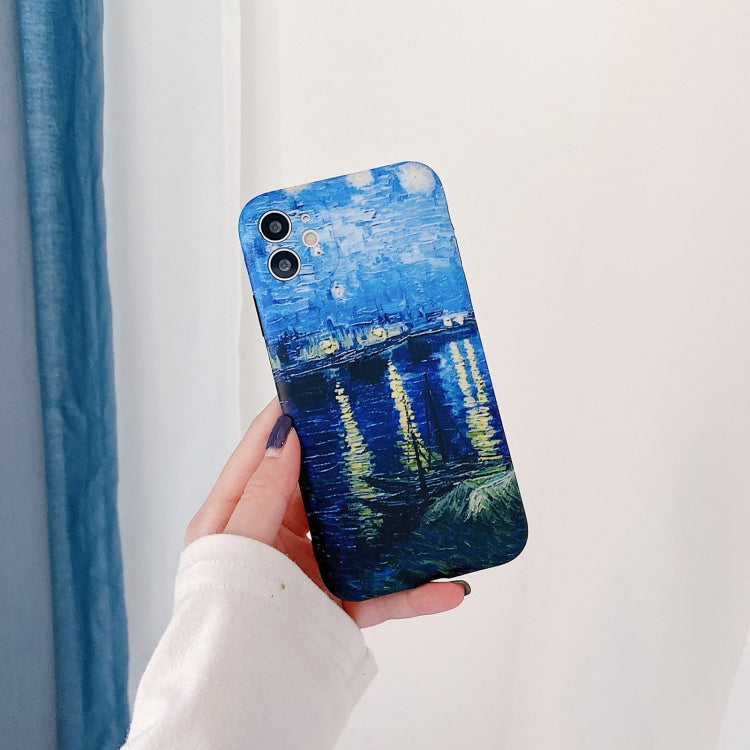 For iPhone 12 Pro Max IMD Workmanship TPU Oil Painting Protective Case