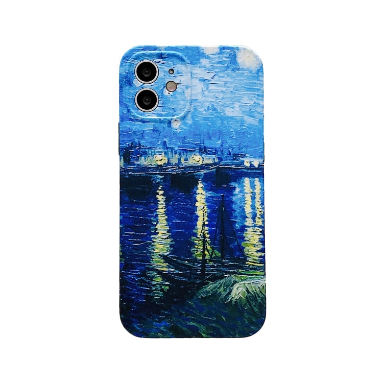 For iPhone 12 Pro Max IMD Workmanship TPU Oil Painting Protective Case