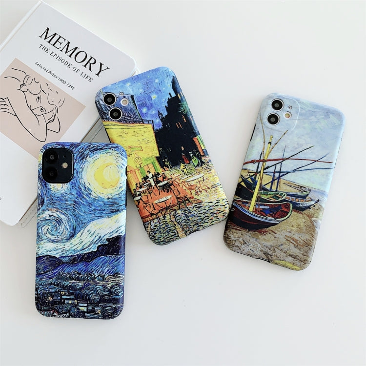 For iPhone 12 Pro Max IMD Workmanship TPU Oil Painting Protective Case