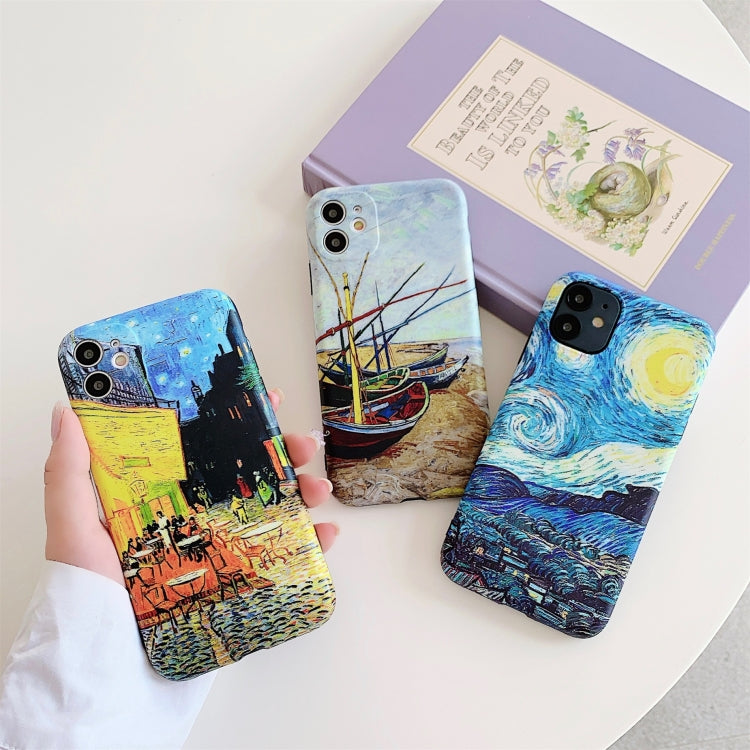 For iPhone 12 Pro Max IMD Workmanship TPU Oil Painting Protective Case