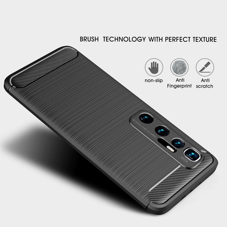 For Xiaomi Mi 10 Ultra Brushed Texture Carbon Fiber TPU Case