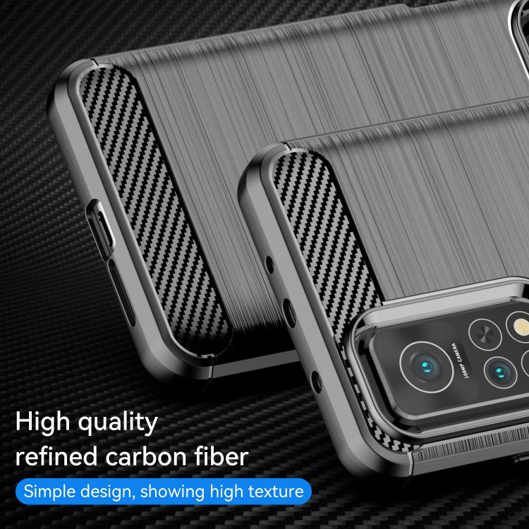 For Xiaomi Mi 10T Pro 5G Brushed Texture Carbon Fiber TPU Case