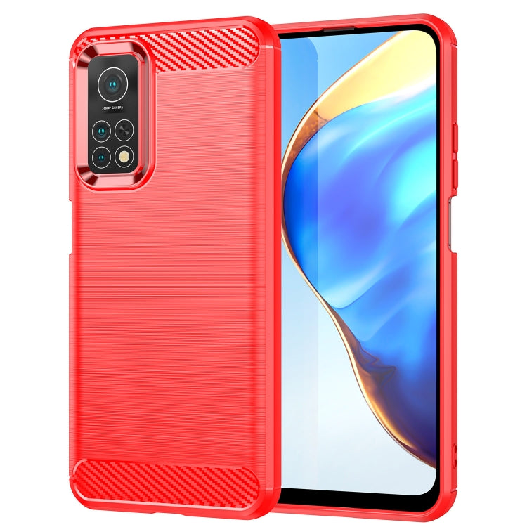 For Xiaomi Mi 10T Pro 5G Brushed Texture Carbon Fiber TPU Case