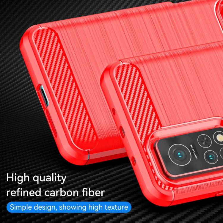 For Xiaomi Mi 10T Pro 5G Brushed Texture Carbon Fiber TPU Case