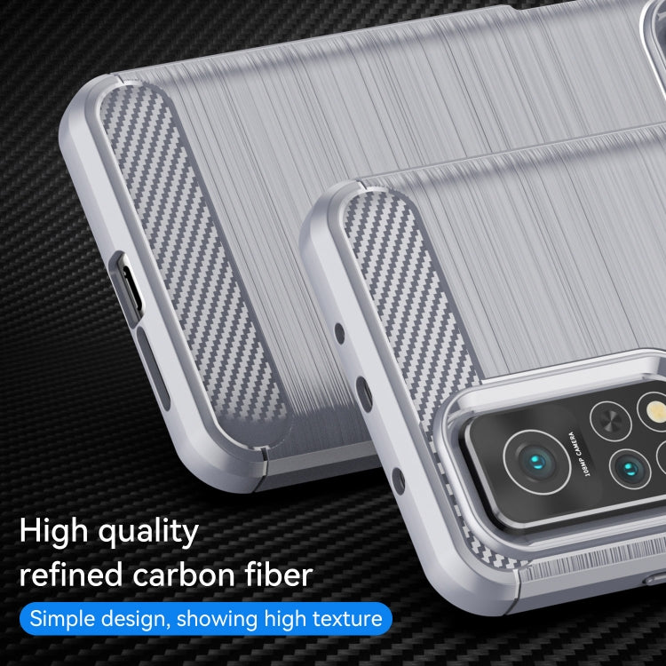 For Xiaomi Mi 10T Pro 5G Brushed Texture Carbon Fiber TPU Case