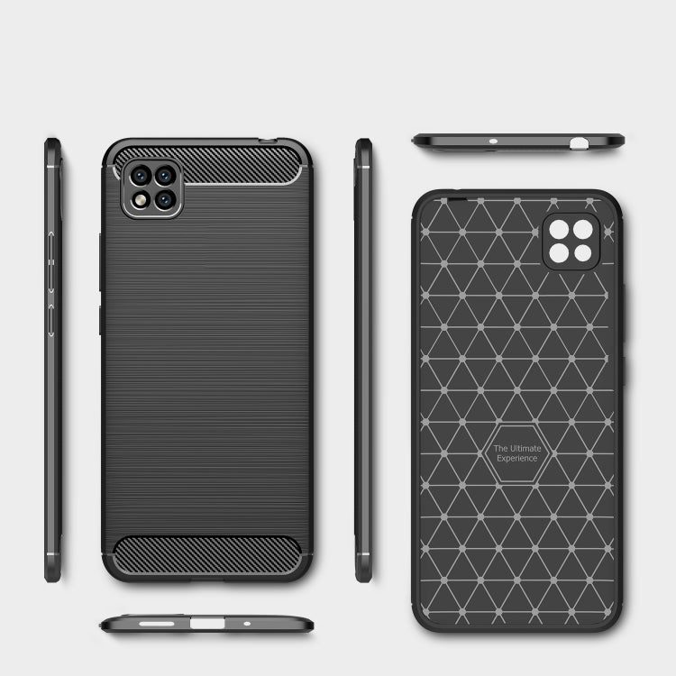 For Xiaomi Poco C3 Brushed Texture Carbon Fiber TPU Case