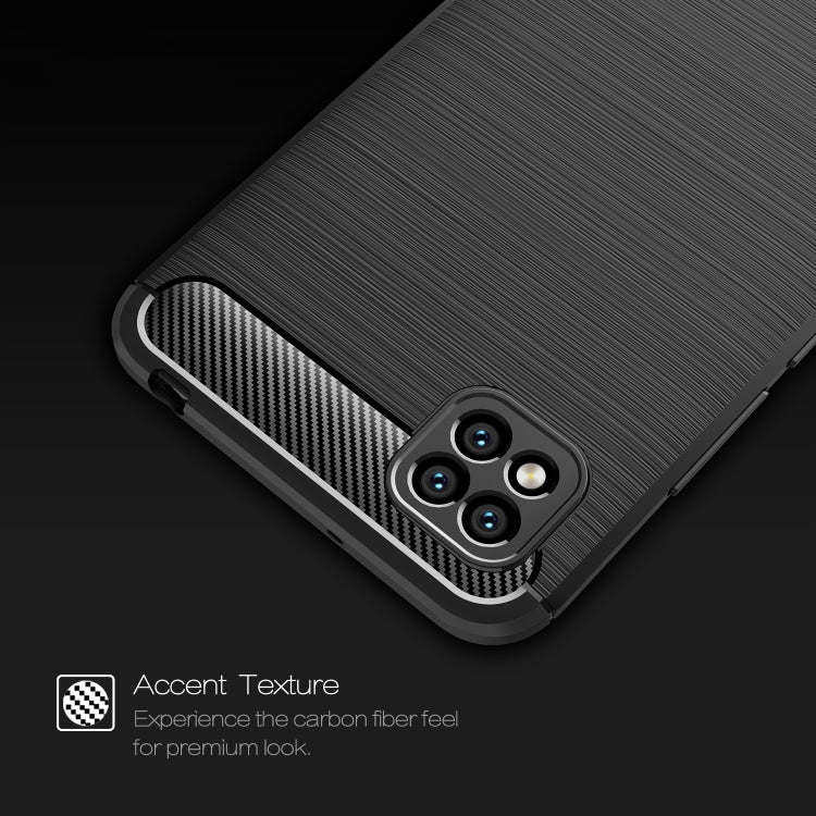 For Xiaomi Poco C3 Brushed Texture Carbon Fiber TPU Case