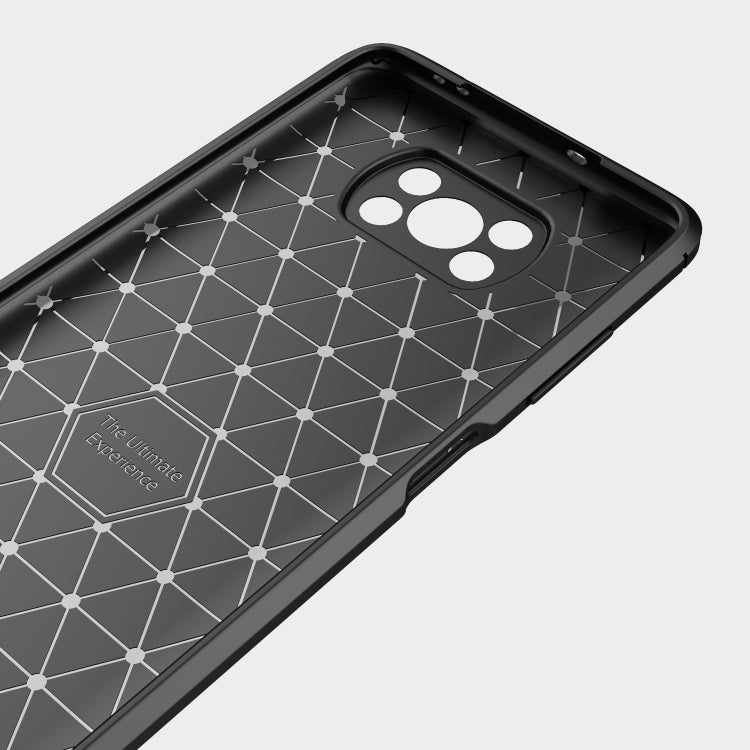 For Xiaomi Poco X3 NFC Brushed Texture Carbon Fiber TPU Case