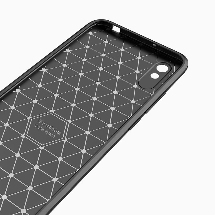 For Xiaomi Redmi 9A Brushed Texture Carbon Fiber TPU Case