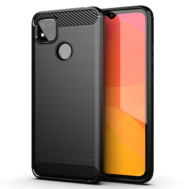 For Xiaomi Redmi 9C Brushed Texture Carbon Fiber TPU Case