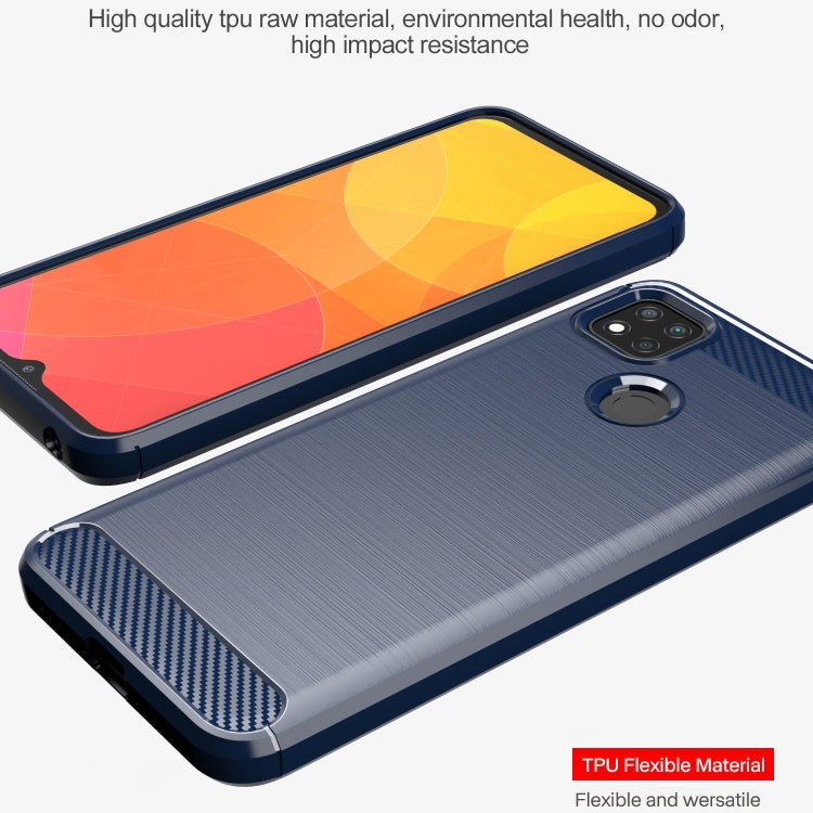 For Xiaomi Redmi 9C Brushed Texture Carbon Fiber TPU Case