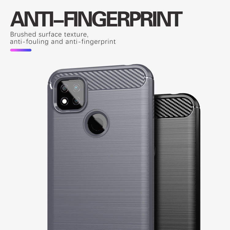 For Xiaomi Redmi 9C Brushed Texture Carbon Fiber TPU Case