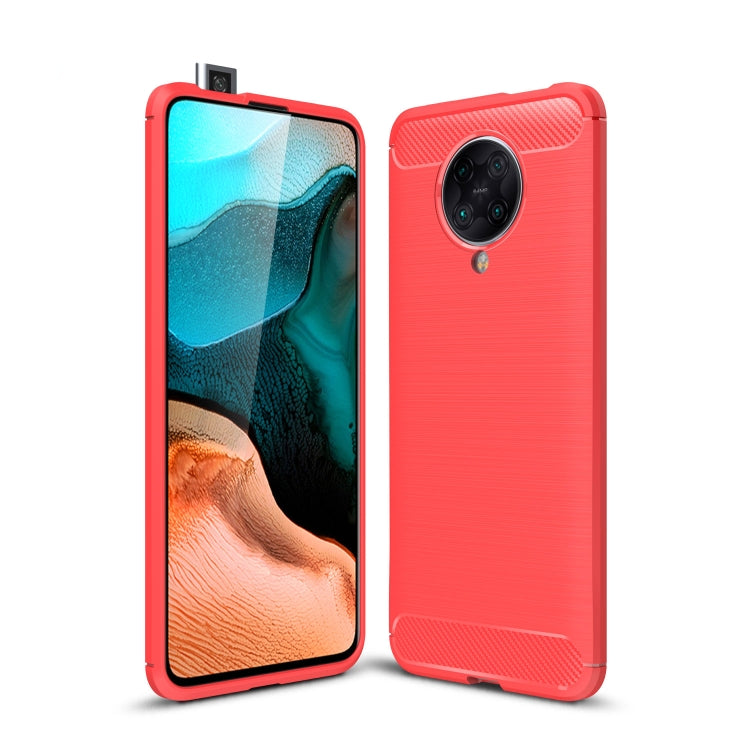 For Xiaomi Redmi K30 Ultra Brushed Texture Carbon Fiber TPU Case