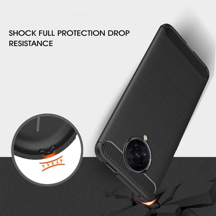 For Xiaomi Redmi K30 Ultra Brushed Texture Carbon Fiber TPU Case