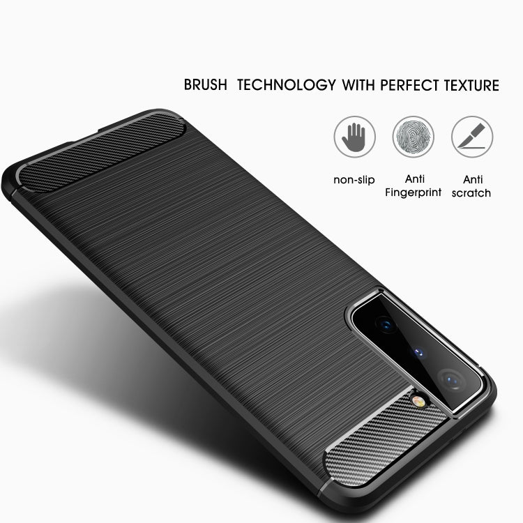 For Samsung Galaxy S30 Brushed Texture Carbon Fiber TPU Case