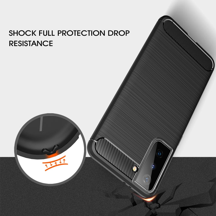 For Samsung Galaxy S30+ Brushed Texture Carbon Fiber TPU Case