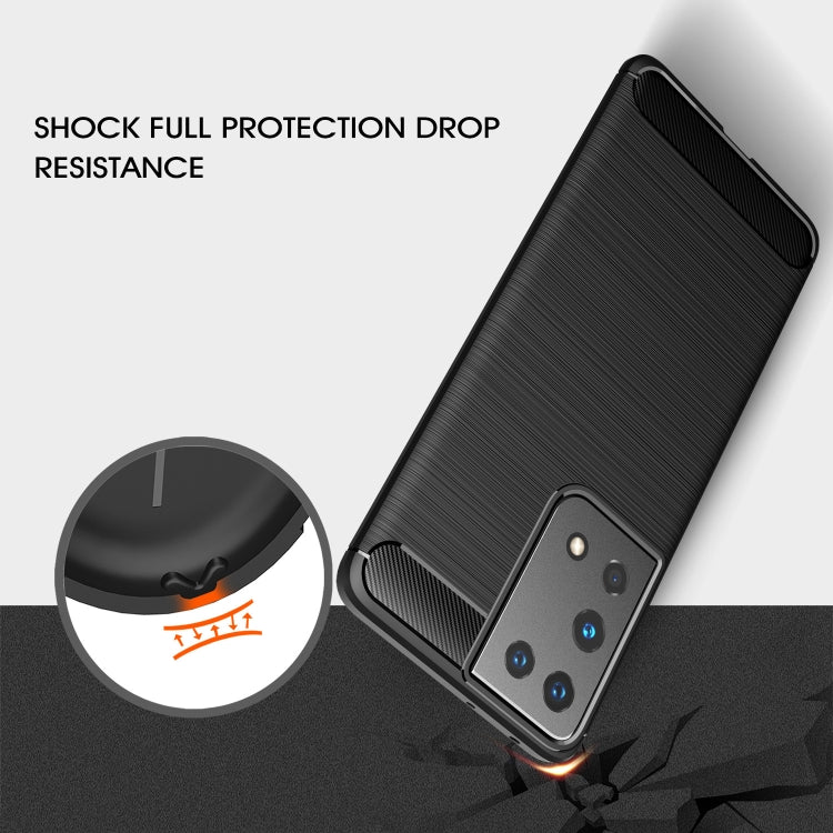 For Samsung Galaxy S30 Ultra Brushed Texture Carbon Fiber TPU Case