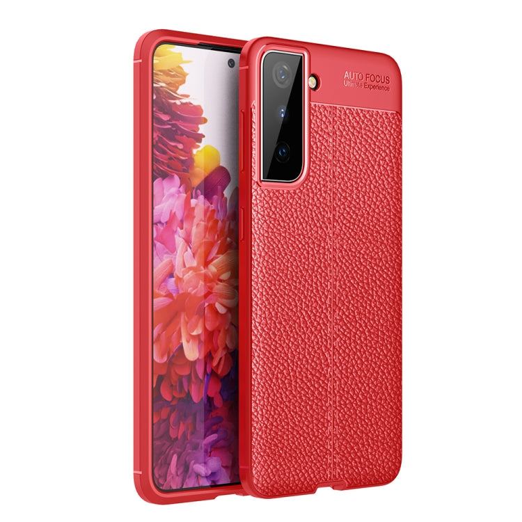 For Samsung Galaxy S21+ 5G Litchi Texture TPU Shockproof Case