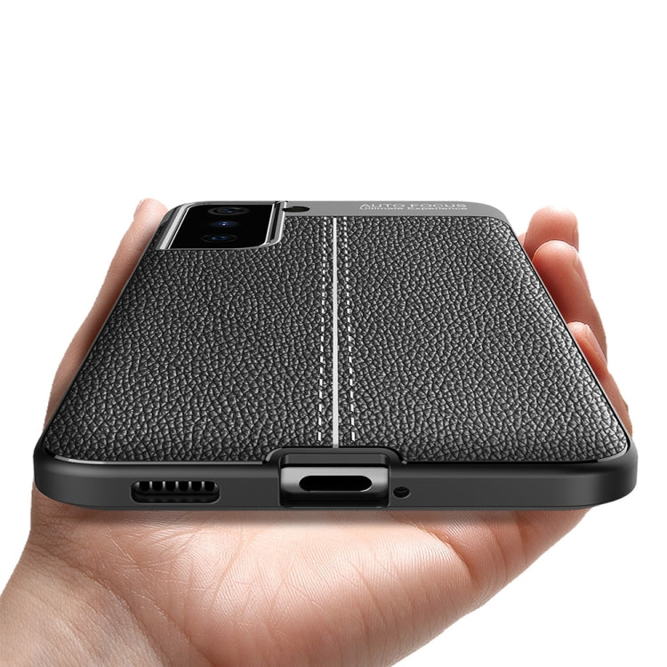 For Samsung Galaxy S21+ 5G Litchi Texture TPU Shockproof Case