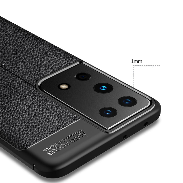 For Samsung Galaxy S21 Ultra 5G Litchi Texture TPU Shockproof Case
