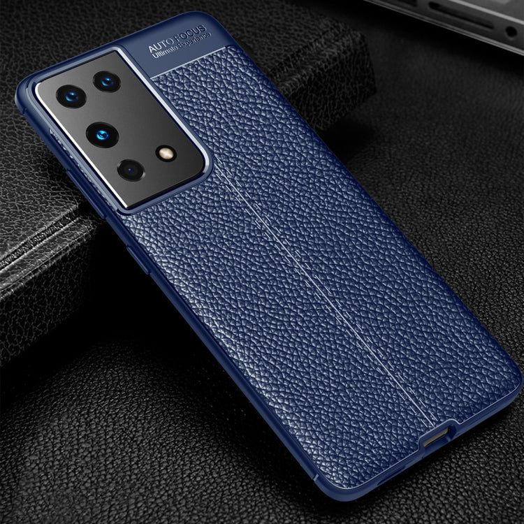 For Samsung Galaxy S21 Ultra 5G Litchi Texture TPU Shockproof Case
