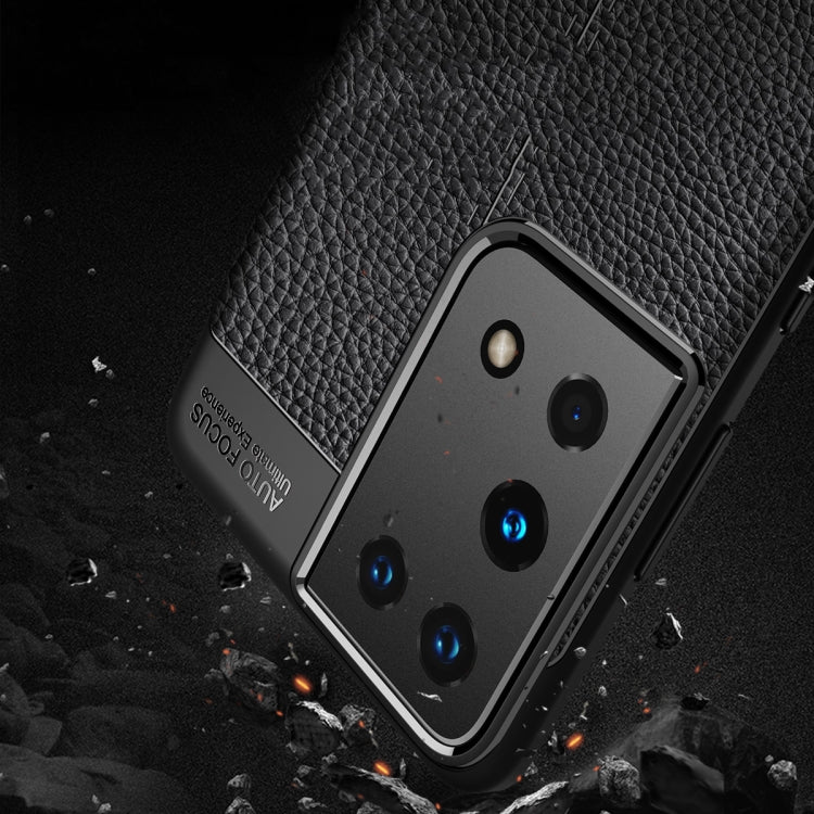 For Samsung Galaxy S21 Ultra 5G Litchi Texture TPU Shockproof Case