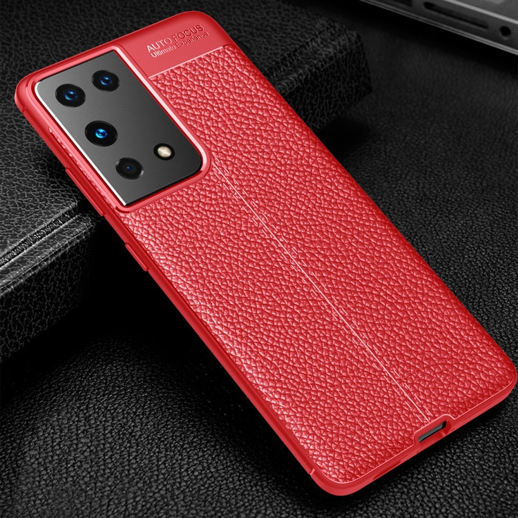 For Samsung Galaxy S21 Ultra 5G Litchi Texture TPU Shockproof Case