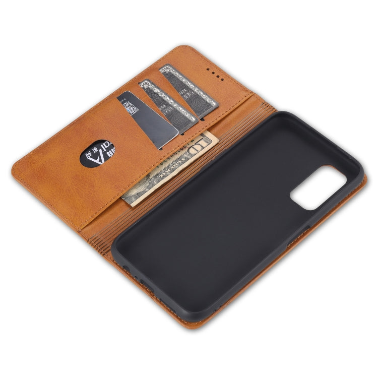 For OPPO K7x / Realme V5 5G AZNS Magnetic Calf Texture Horizontal Flip Leather Case with Card Slots & Holder & Wallet