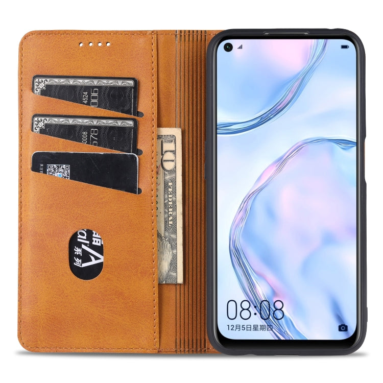 For OPPO K7x / Realme V5 5G AZNS Magnetic Calf Texture Horizontal Flip Leather Case with Card Slots & Holder & Wallet
