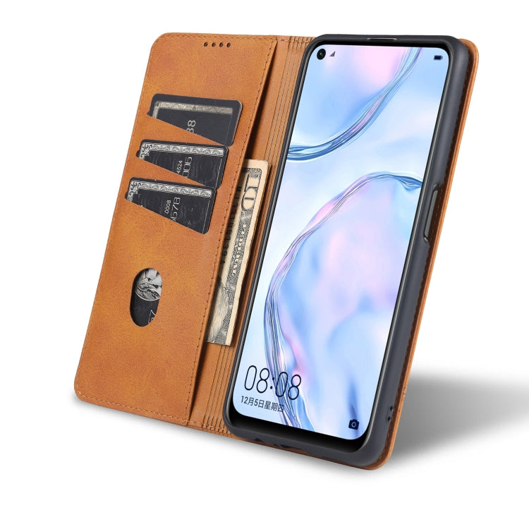 For OPPO K7x / Realme V5 5G AZNS Magnetic Calf Texture Horizontal Flip Leather Case with Card Slots & Holder & Wallet