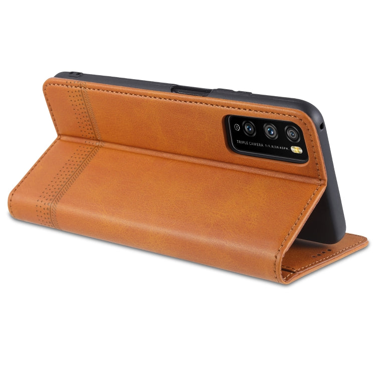 For Huawei Enjoy 20 Pro / Enjoy Z 5G AZNS Magnetic Calf Texture Horizontal Flip Leather Case with Card Slots & Holder & Wallet